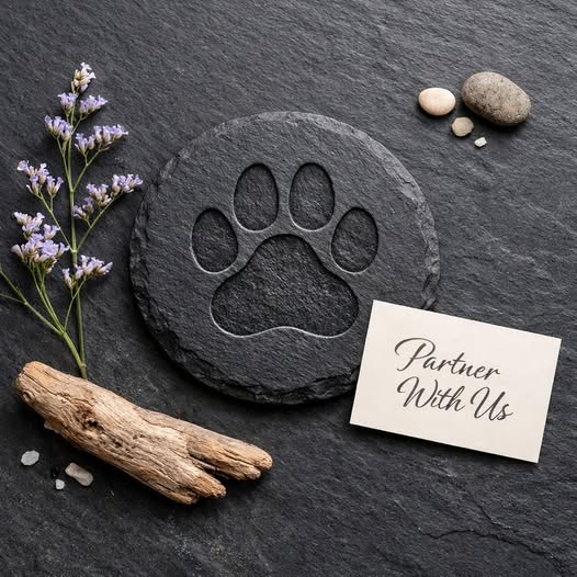 Partner With Us - Paw Print Coaster